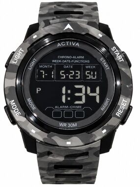 Ativa Gray Camo Digital Sports Watch ACW8105MC-002